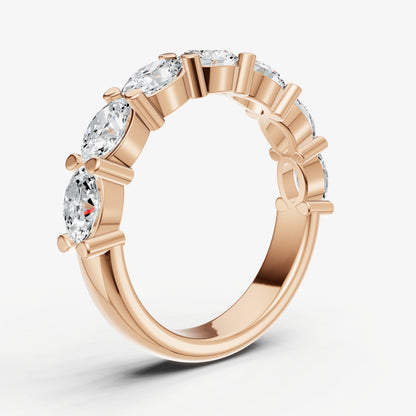 East-West Set Oval 25pt Diamond Band