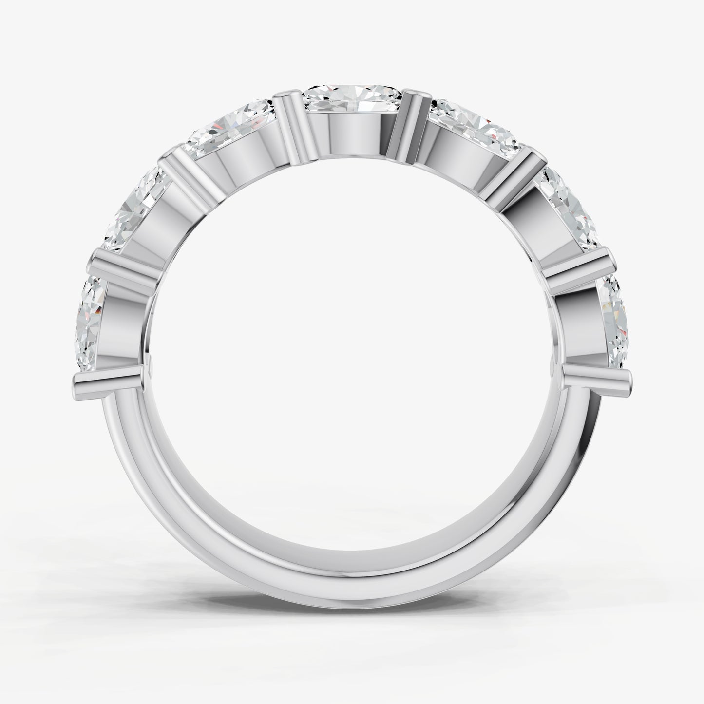 Prong Set East-West 0.25ct (25pt) Diamond Band