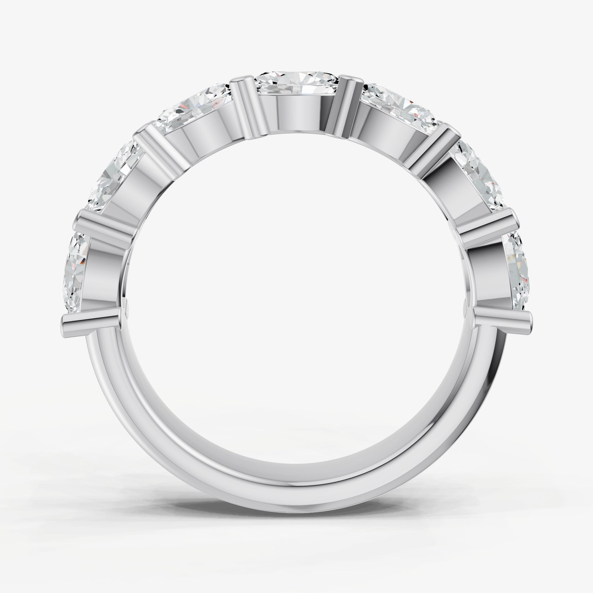 Prong Set East-West 0.25ct (25pt) Diamond Band