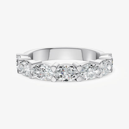 Prong Set East-West 0.25ct (25pt) Diamond Band