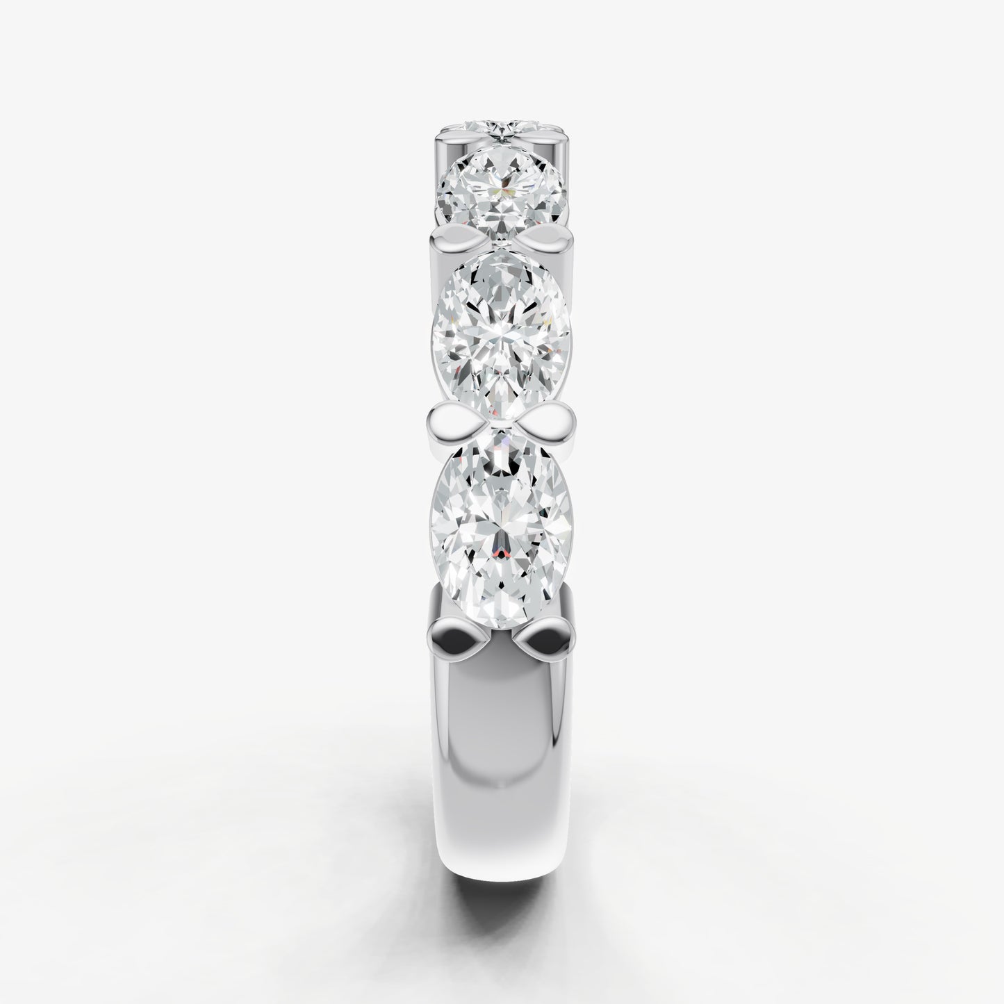 Prong Set East-West 0.25ct (25pt) Diamond Band