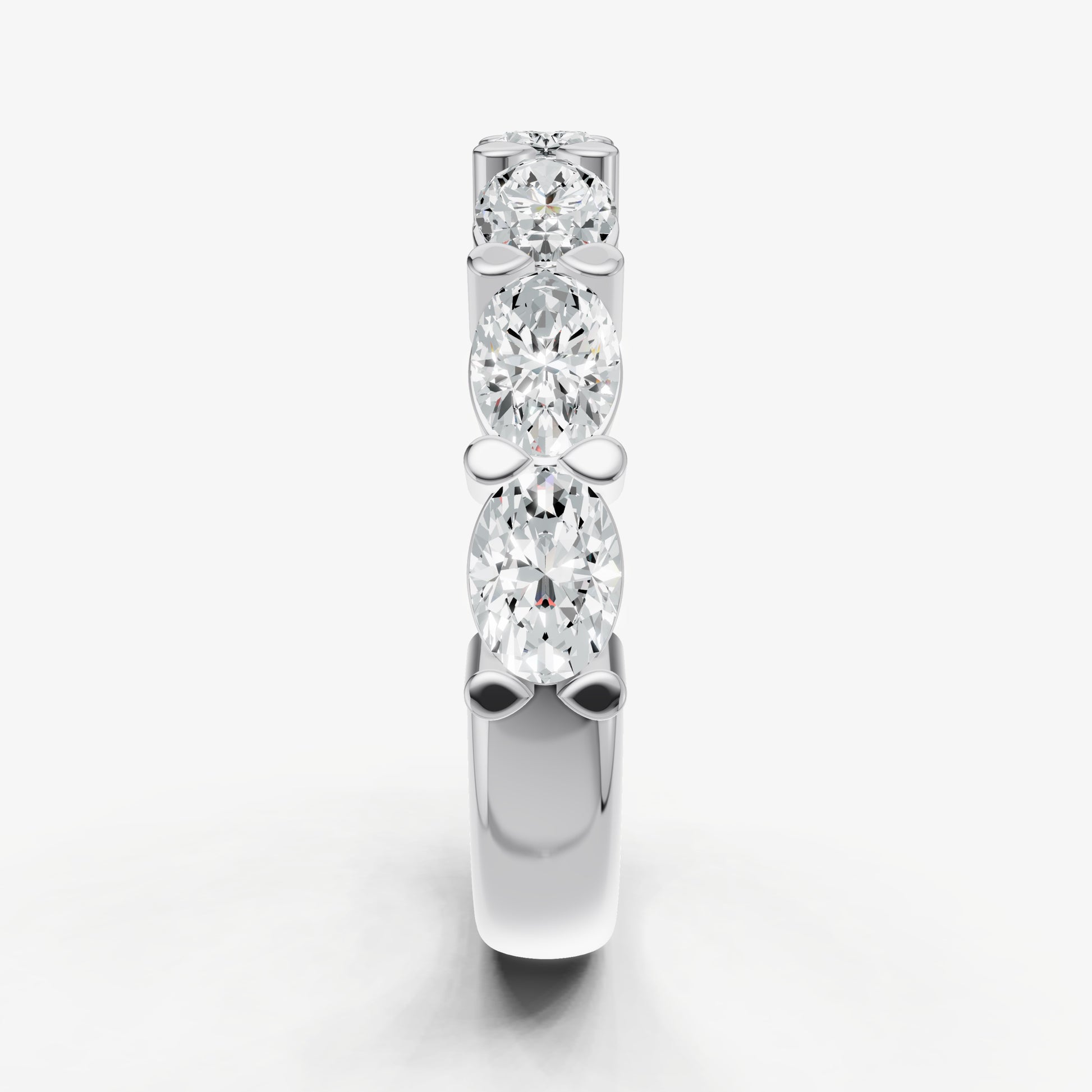 Prong Set East-West 0.25ct (25pt) Diamond Band