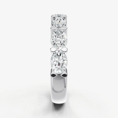 Prong Set East-West 0.25ct (25pt) Diamond Band