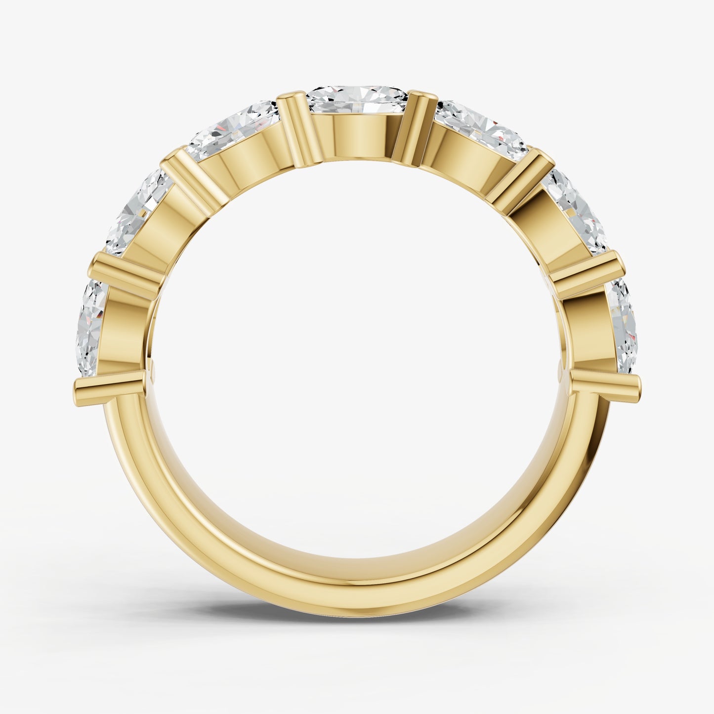 Prong Set East-West 0.25ct (25pt) Diamond Band