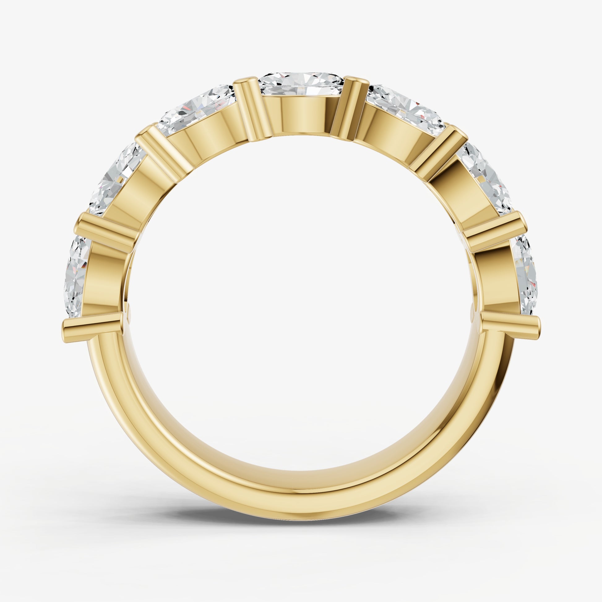 Prong Set East-West 0.25ct (25pt) Diamond Band