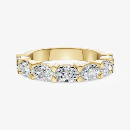 Prong Set East-West 0.25ct (25pt) Diamond Band