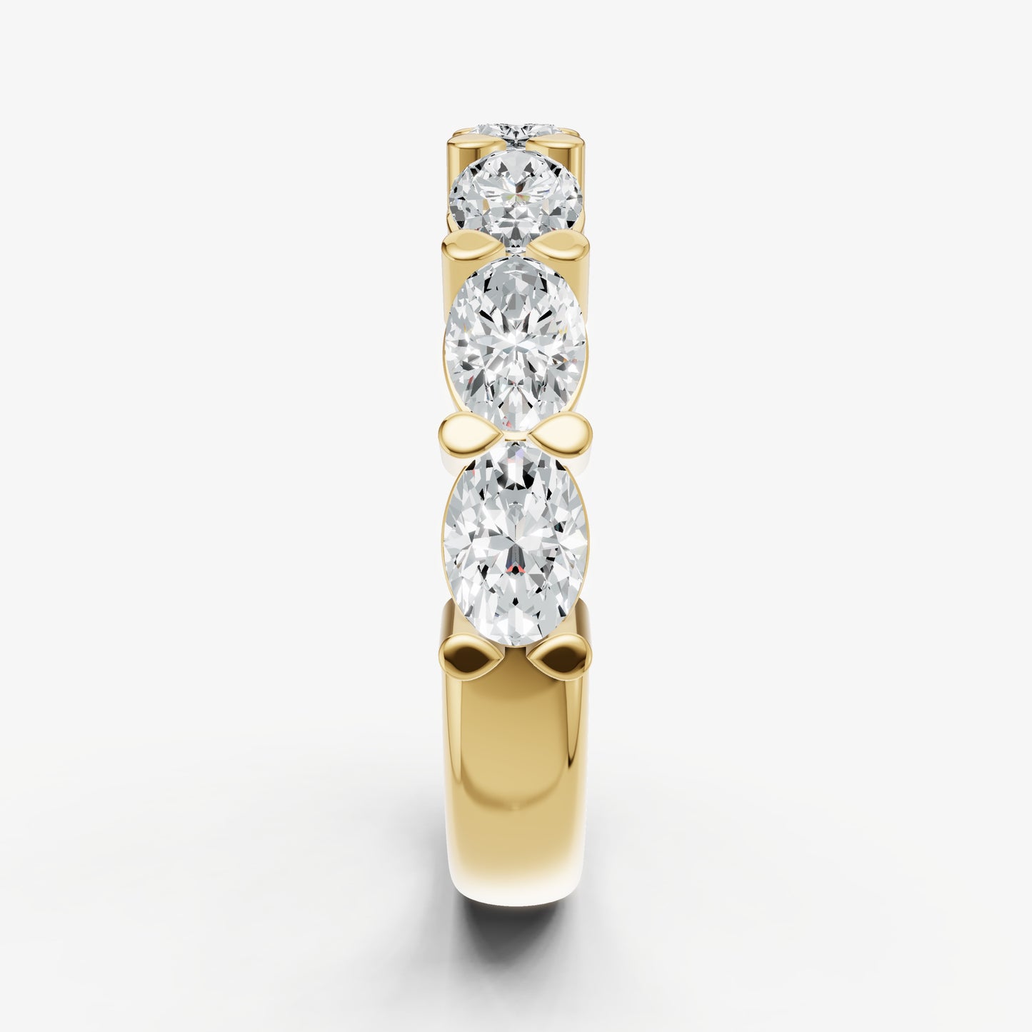 Prong Set East-West 0.25ct (25pt) Diamond Band