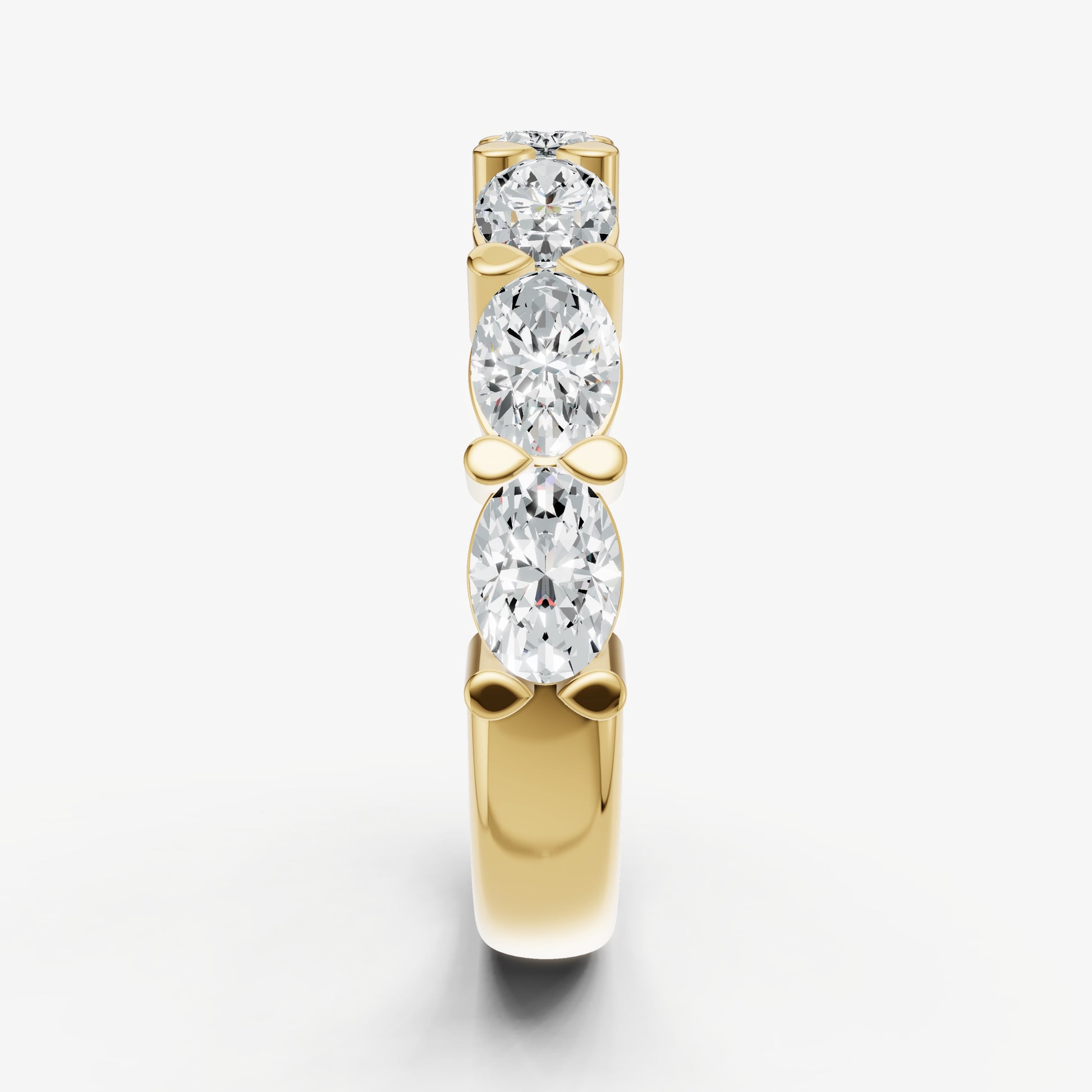 Prong Set East-West 0.25ct (25pt) Diamond Band