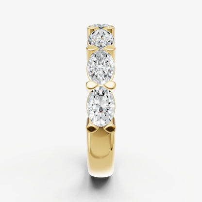 Prong Set East-West 0.25ct (25pt) Diamond Band
