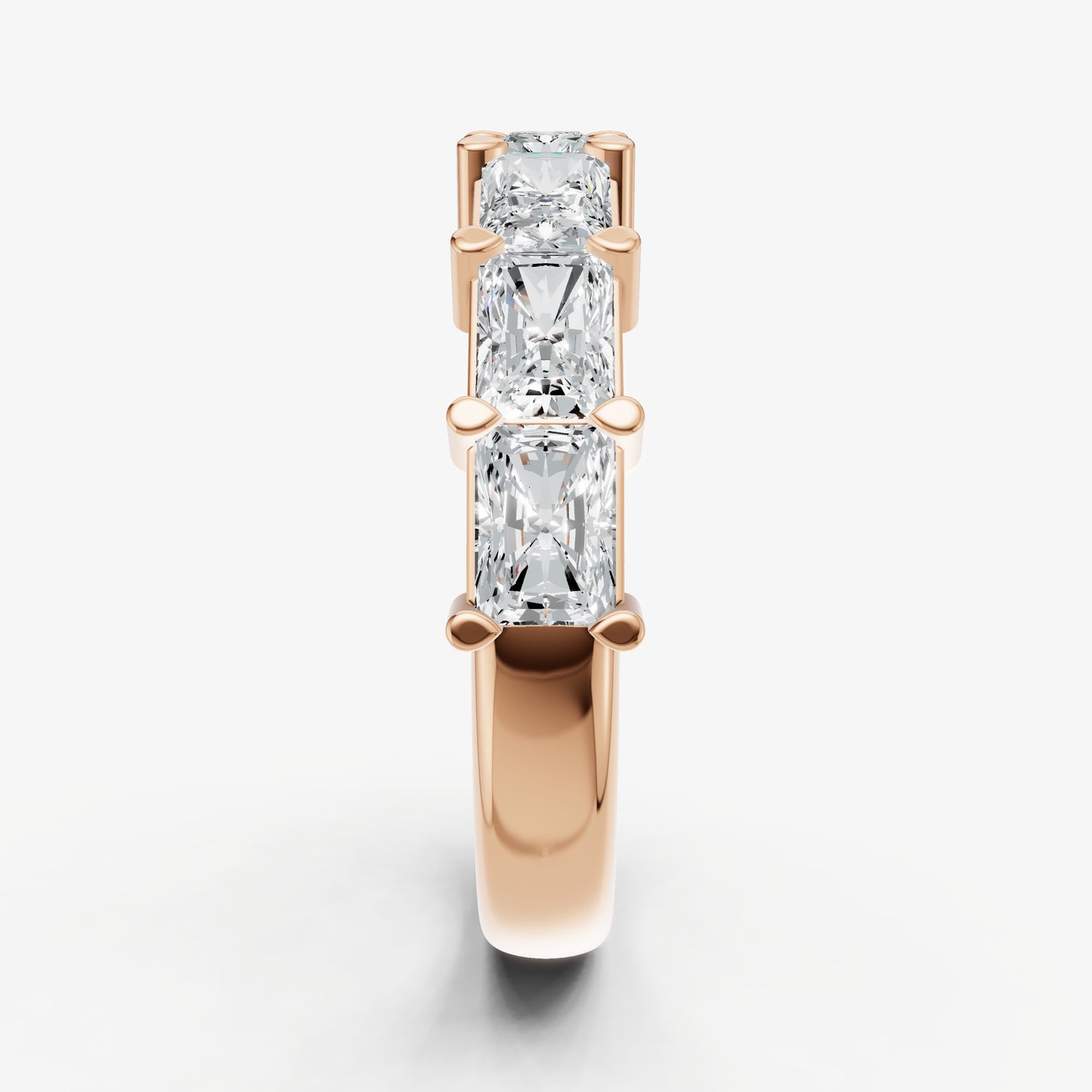 East-West Set Radiant 25pt Diamond Band