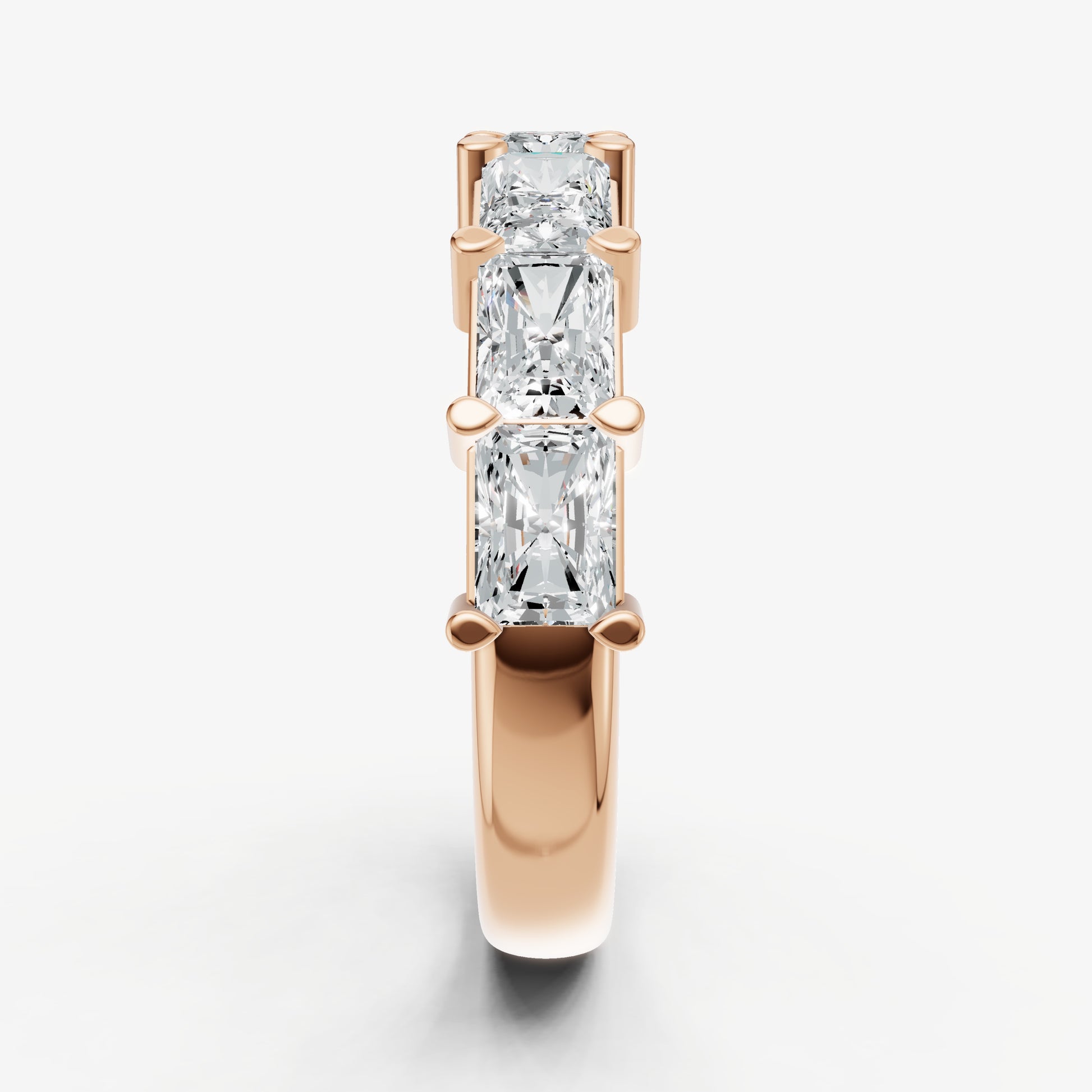 East-West Set Radiant 25pt Diamond Band