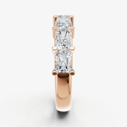 East-West Set Radiant 25pt Diamond Band