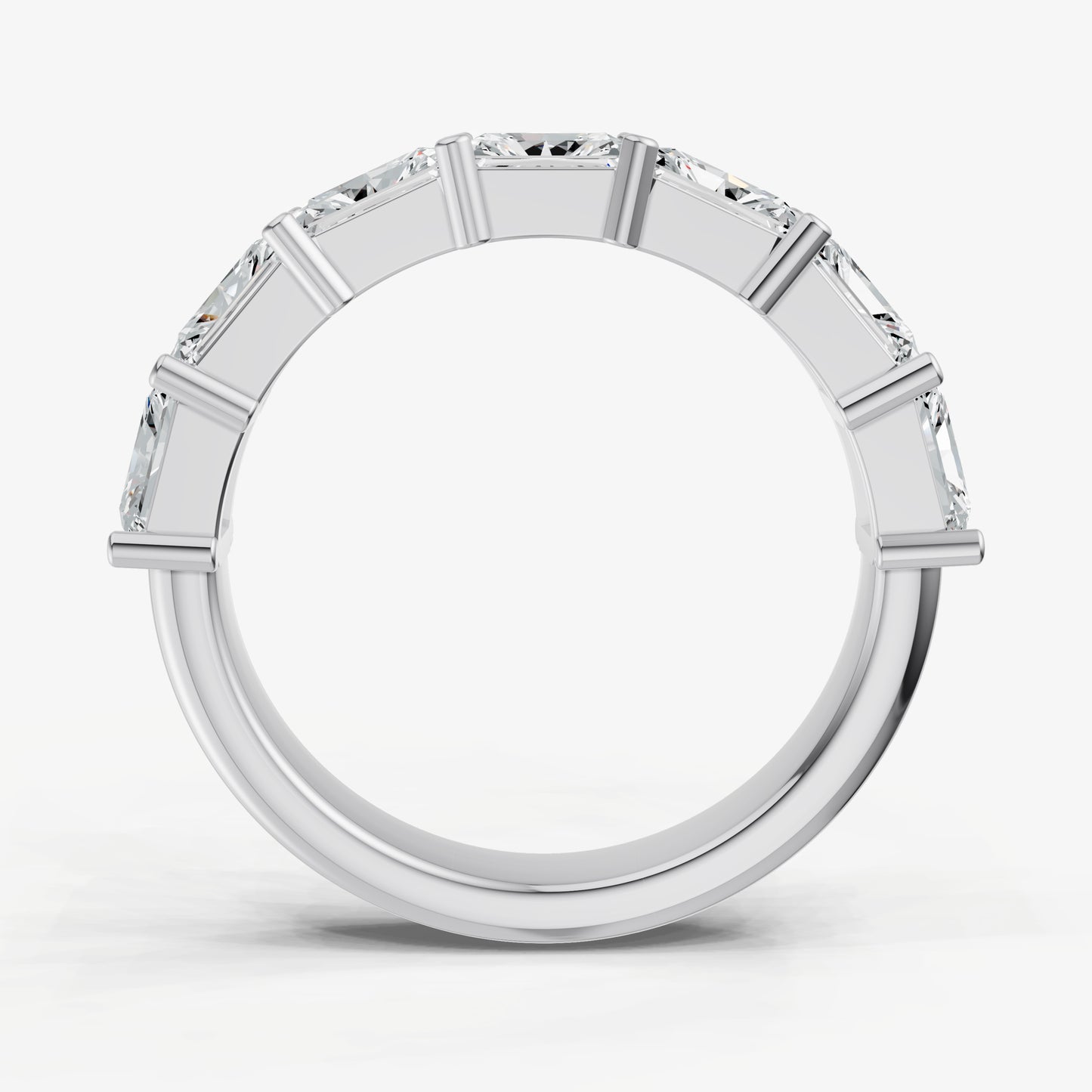 Prong Set East-West 0.25ct (25pt) Diamond Band