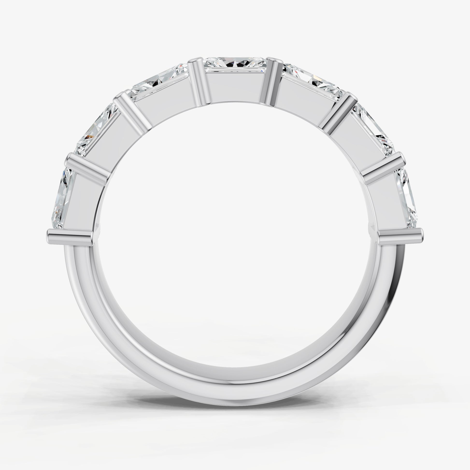 Prong Set East-West 0.25ct (25pt) Diamond Band
