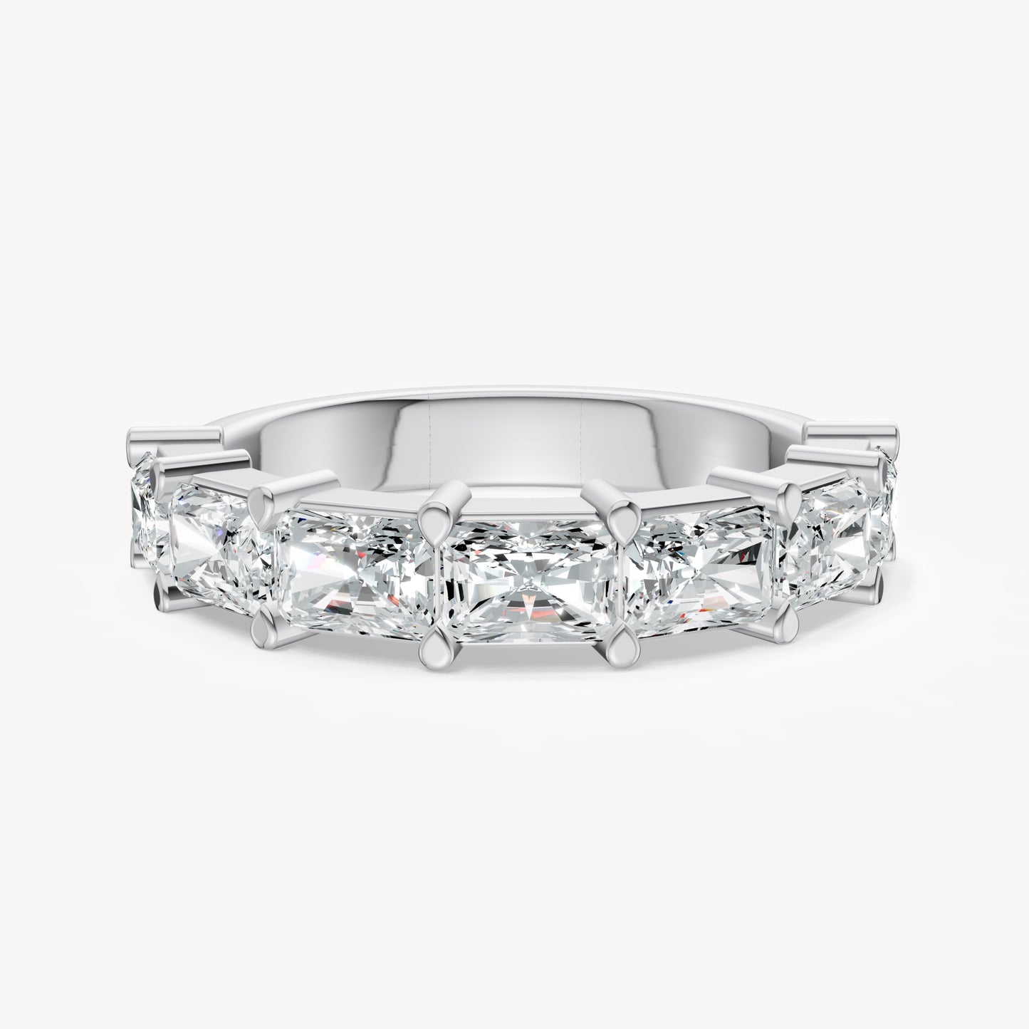 Prong Set East-West 0.25ct (25pt) Diamond Band