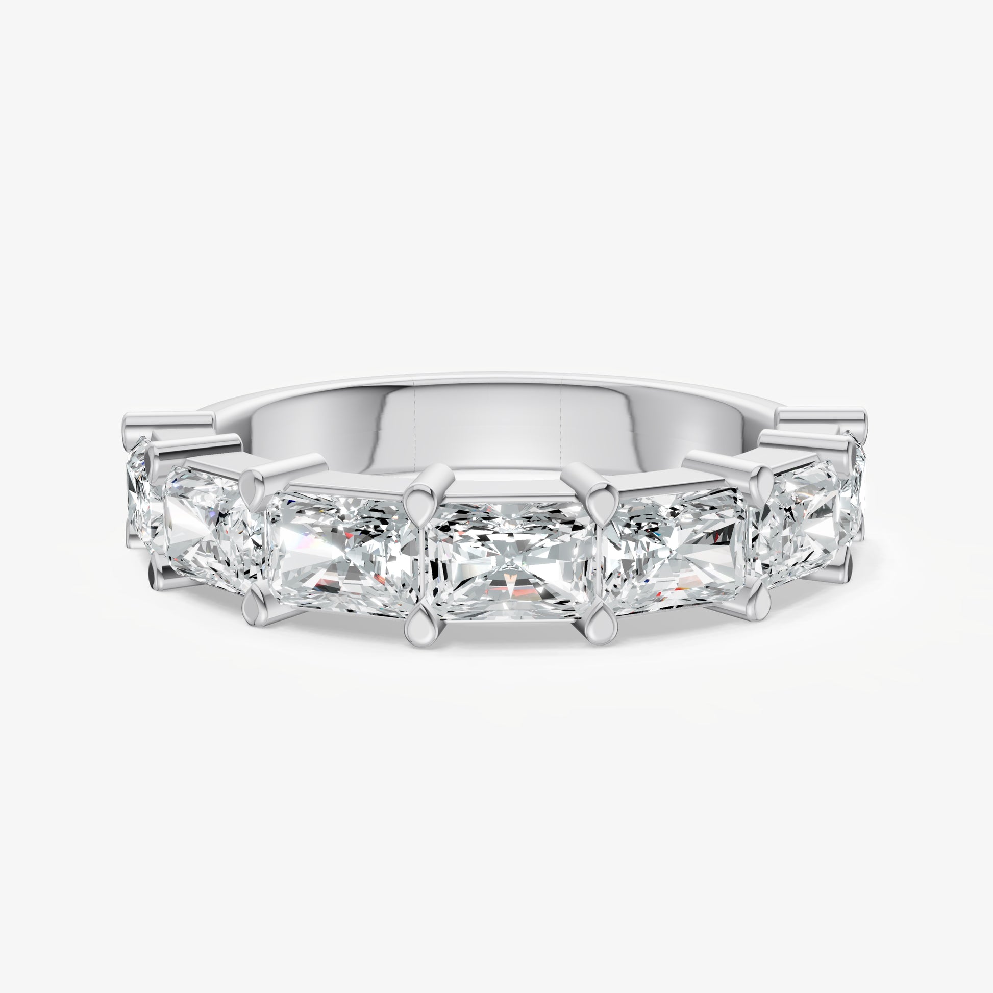 Prong Set East-West 0.25ct (25pt) Diamond Band