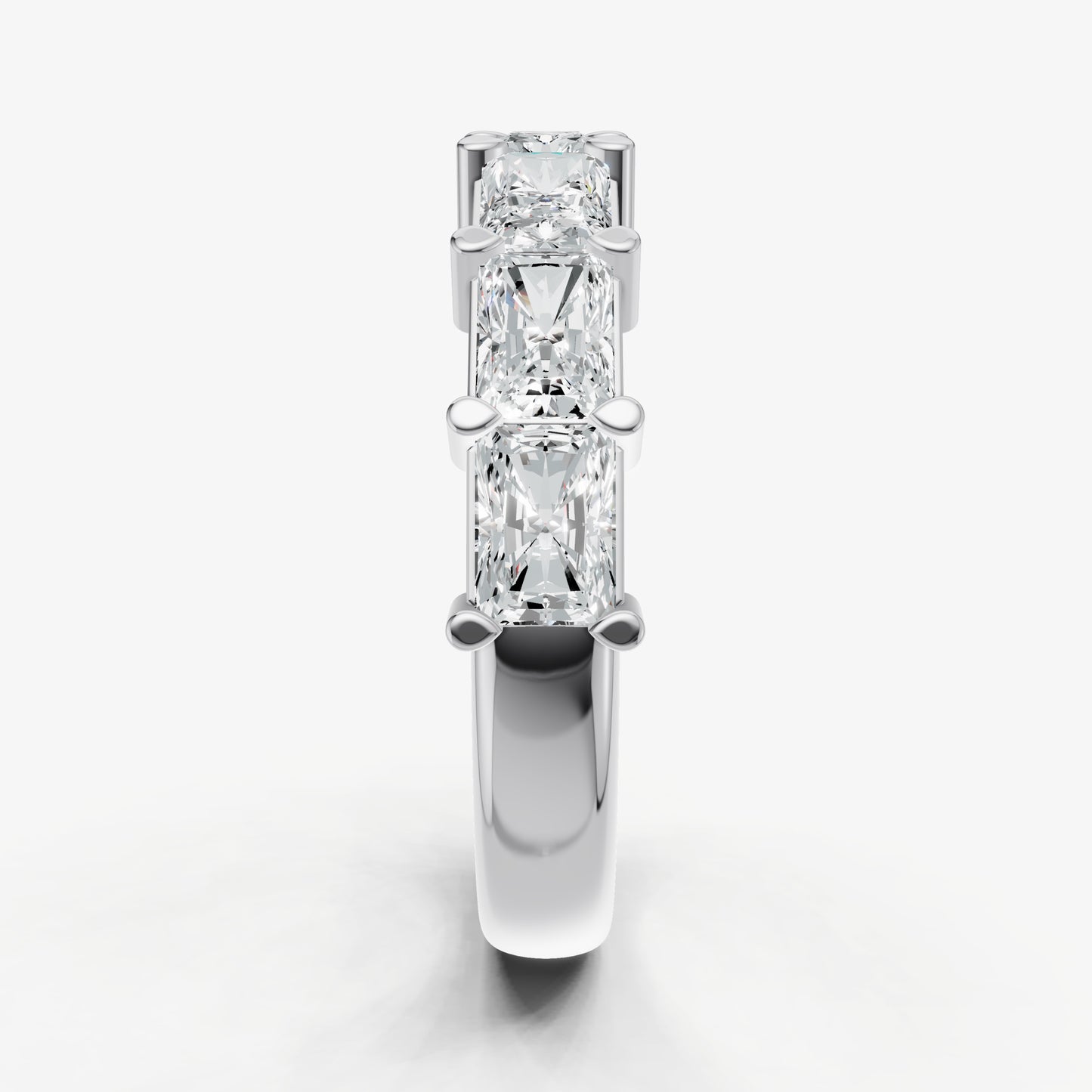 Prong Set East-West 0.25ct (25pt) Diamond Band