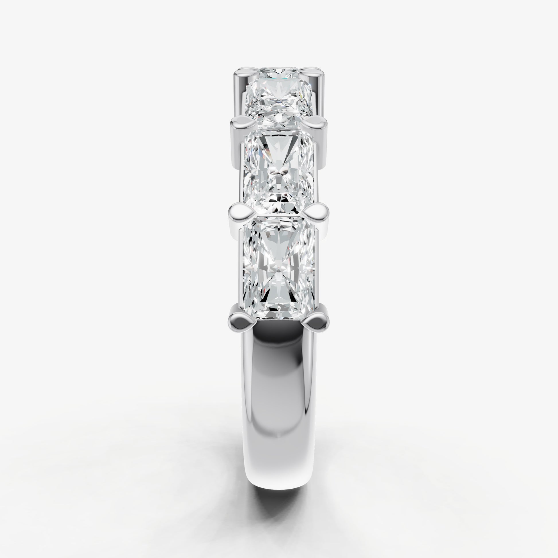 Prong Set East-West 0.25ct (25pt) Diamond Band