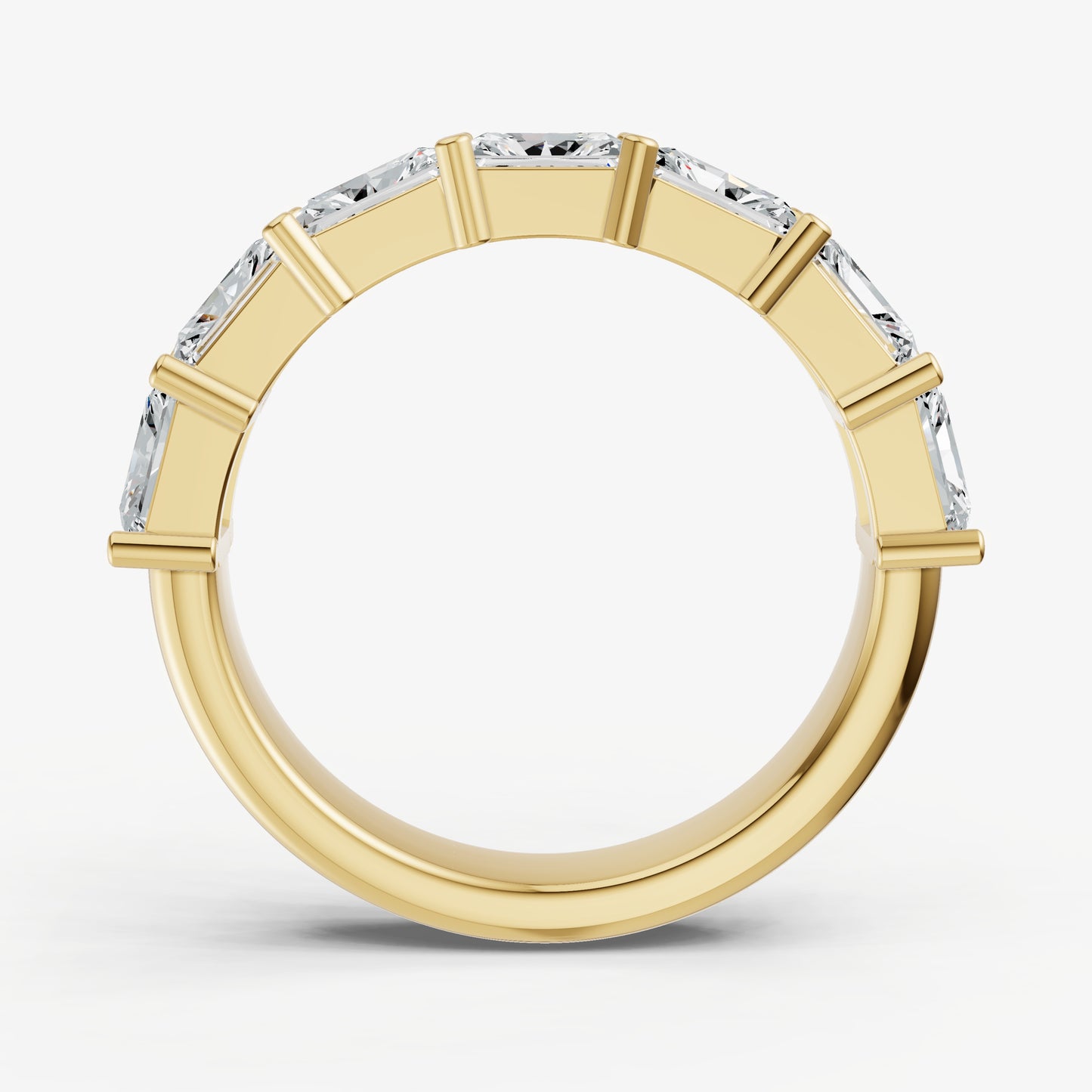 Prong Set East-West 0.25ct (25pt) Diamond Band