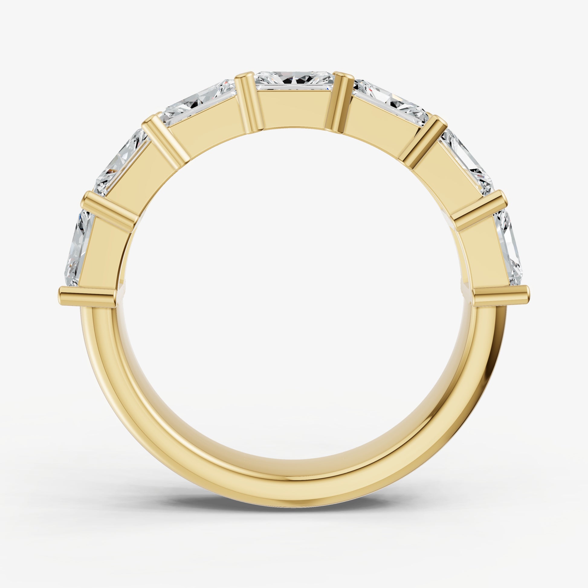 Prong Set East-West 0.25ct (25pt) Diamond Band
