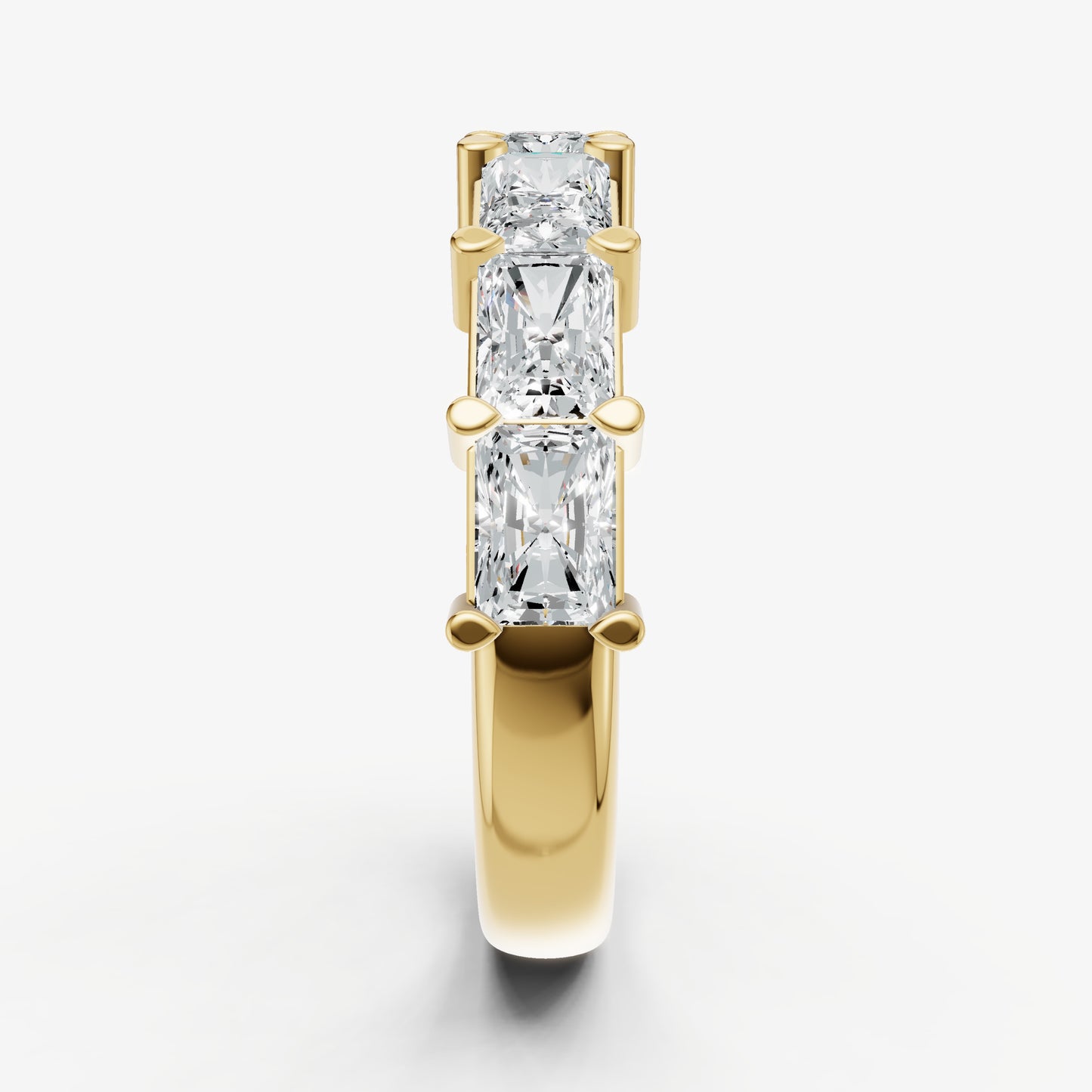 Prong Set East-West 0.25ct (25pt) Diamond Band