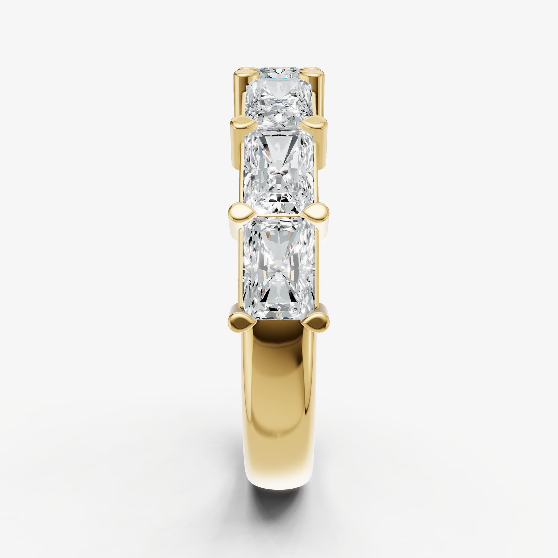 Prong Set East-West 0.25ct (25pt) Diamond Band