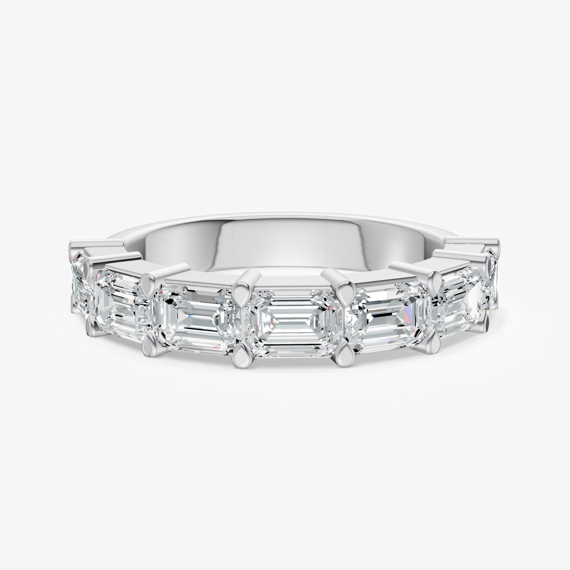 Prong Set East-West 0.30ct (30pt) Diamond Band