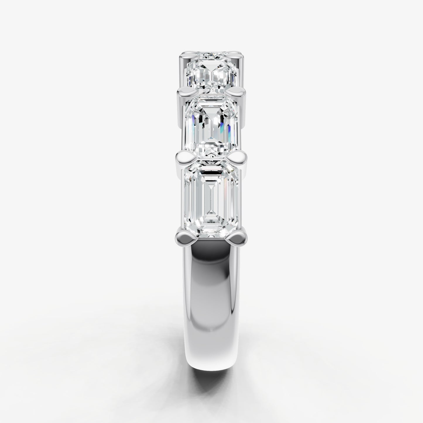 Prong Set East-West 0.30ct (30pt) Diamond Band