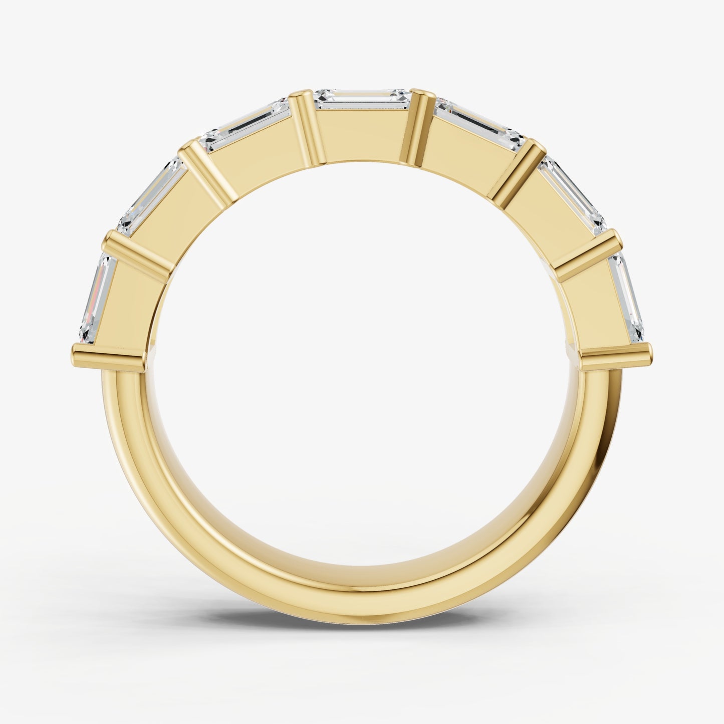Prong Set East-West 0.30ct (30pt) Diamond Band