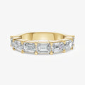 East-West Set Emerald 25pt Diamond Band