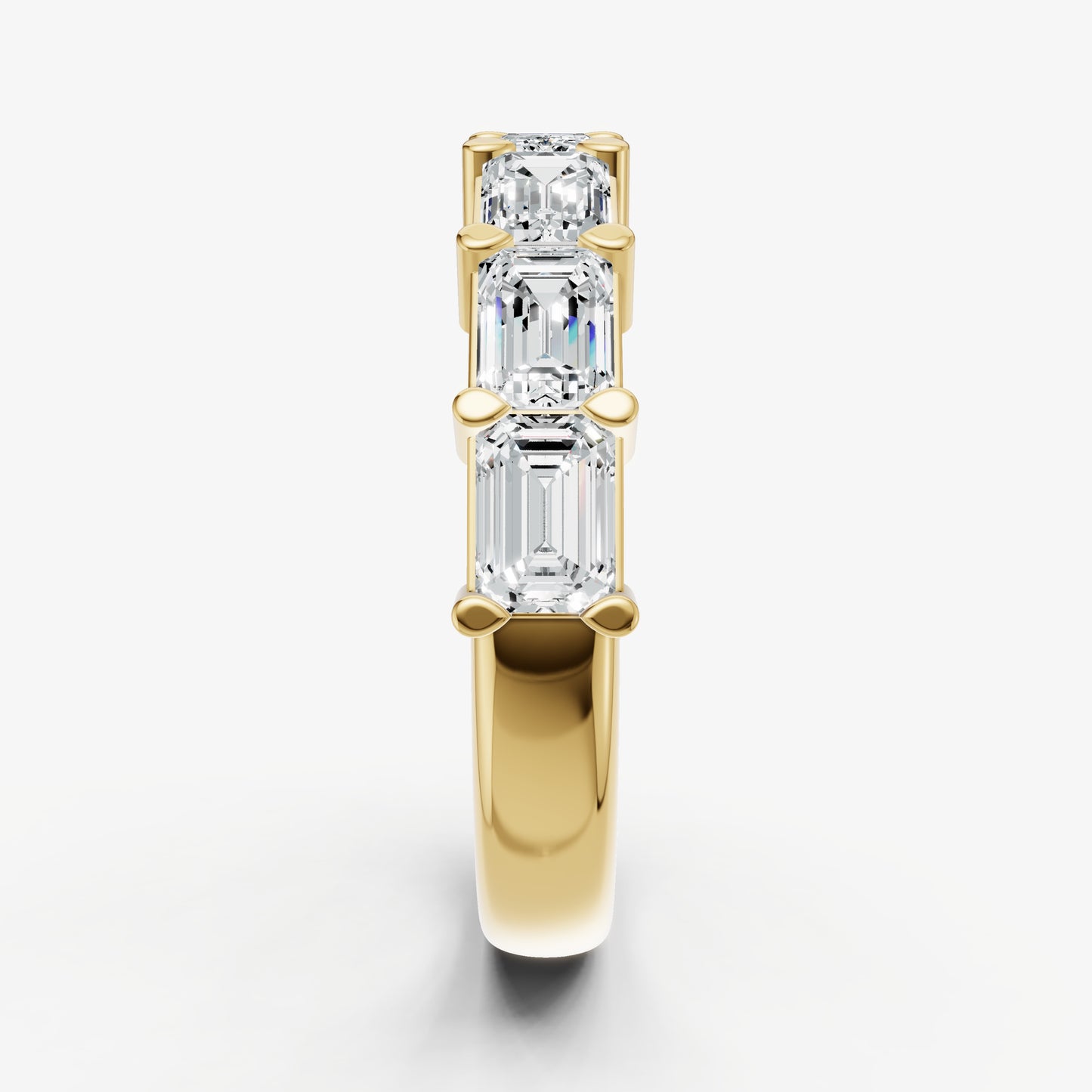 Prong Set East-West 0.30ct (30pt) Diamond Band