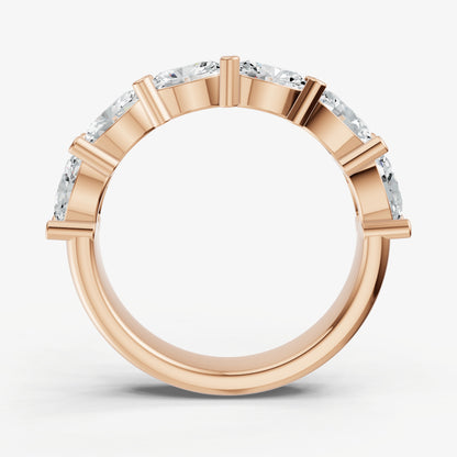 East-West Set Oval 30pt Diamond Band