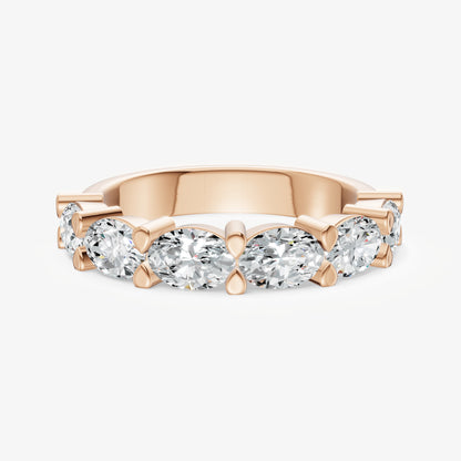 Prong Set East-West 0.30ct (30pt) Diamond Band