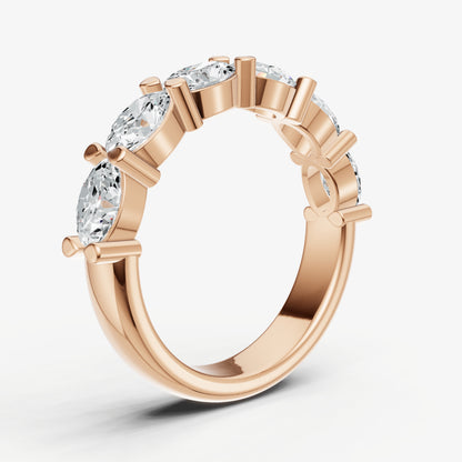 East-West Set Oval 30pt Diamond Band