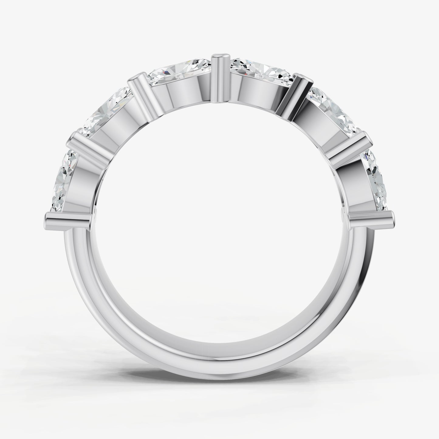 Prong Set East-West 0.30ct (30pt) Diamond Band