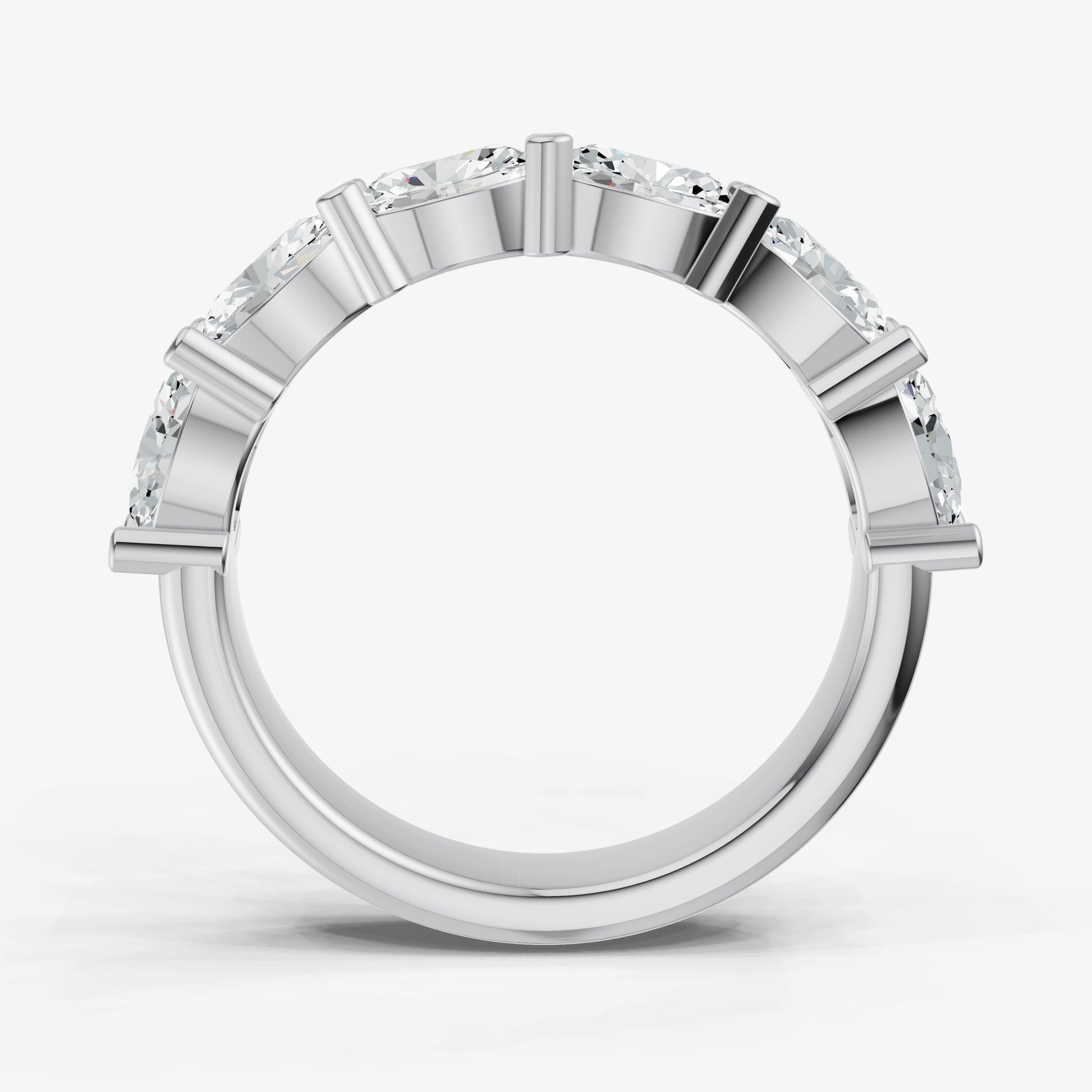 Prong Set East-West 0.30ct (30pt) Diamond Band