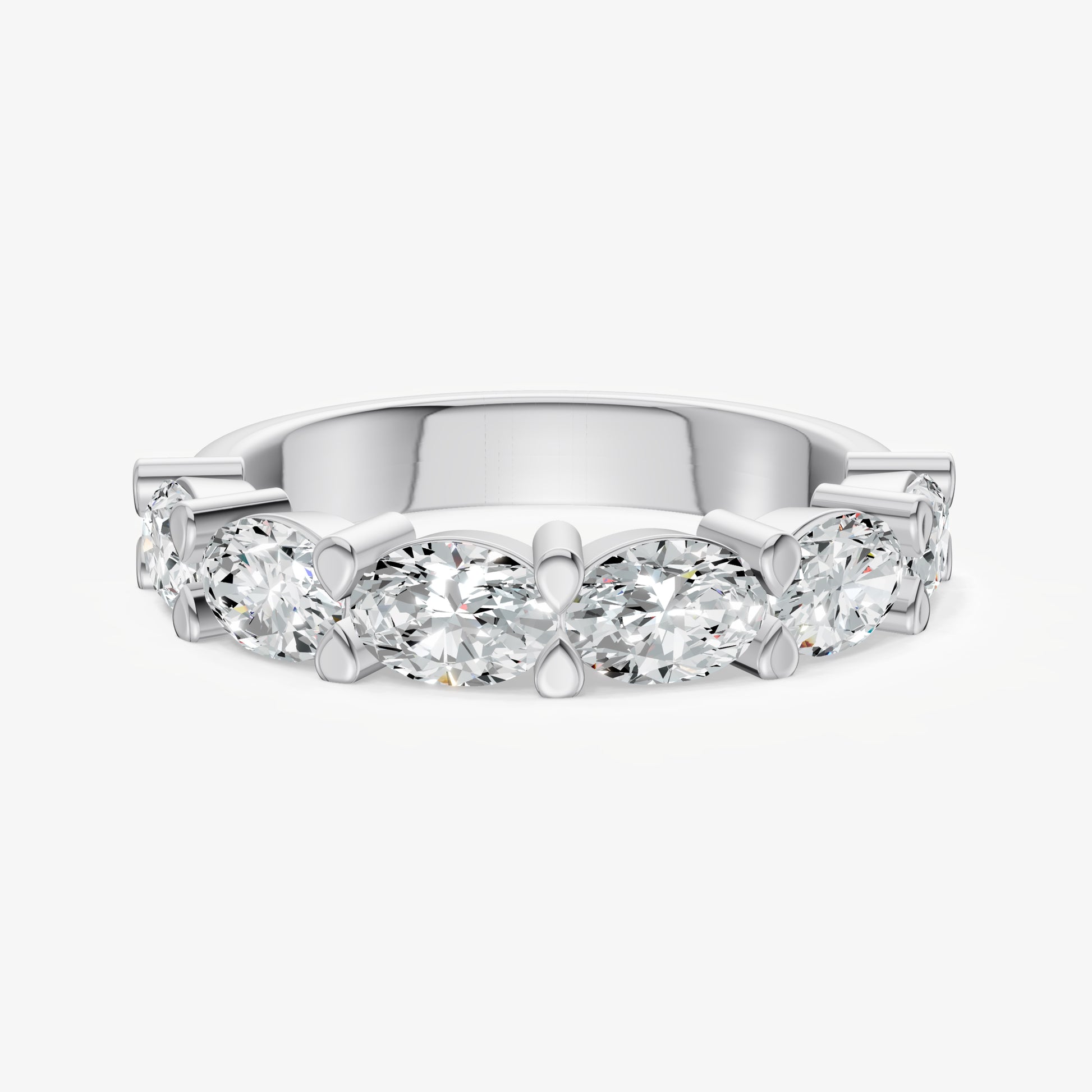 Prong Set East-West 0.30ct (30pt) Diamond Band