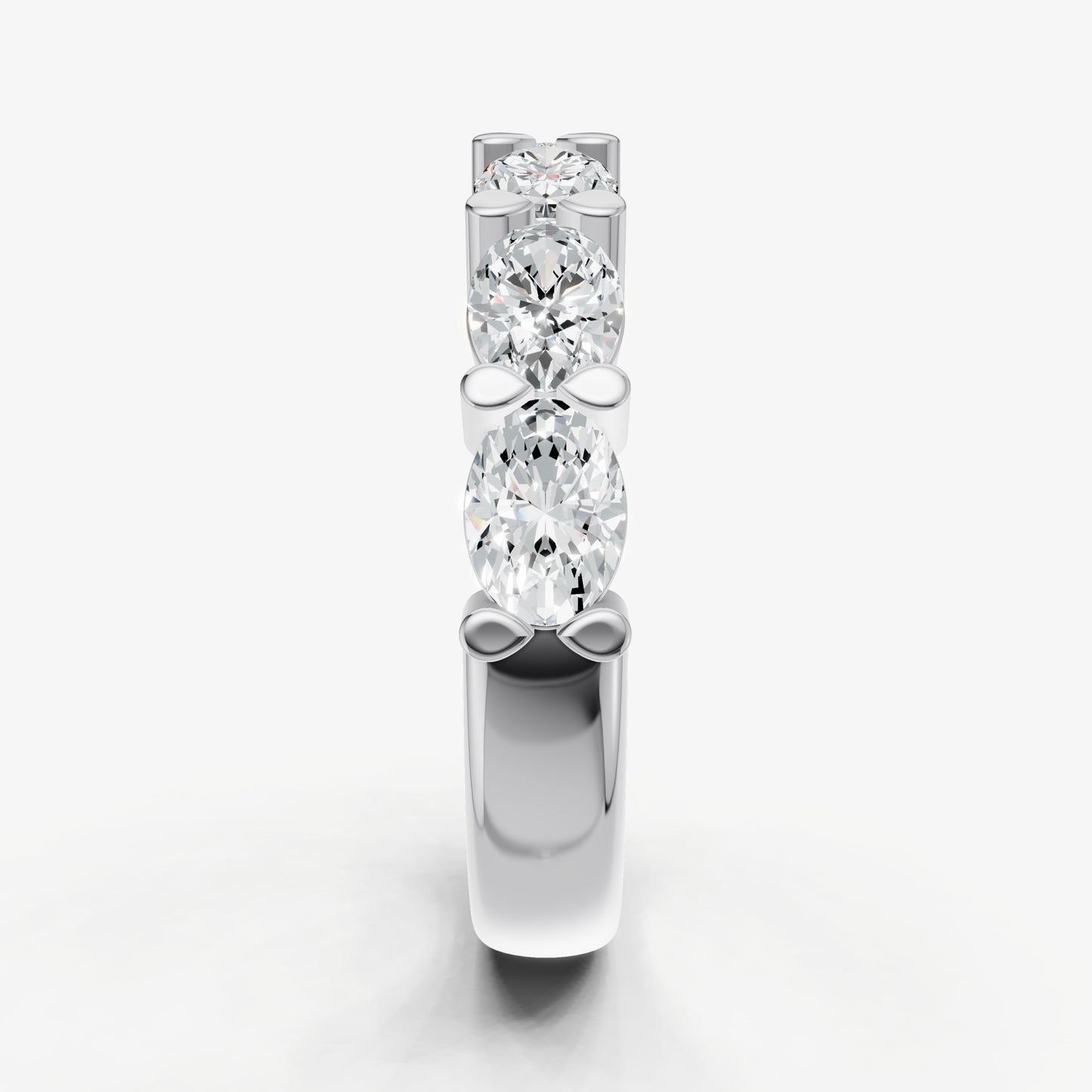Prong Set East-West 0.30ct (30pt) Diamond Band