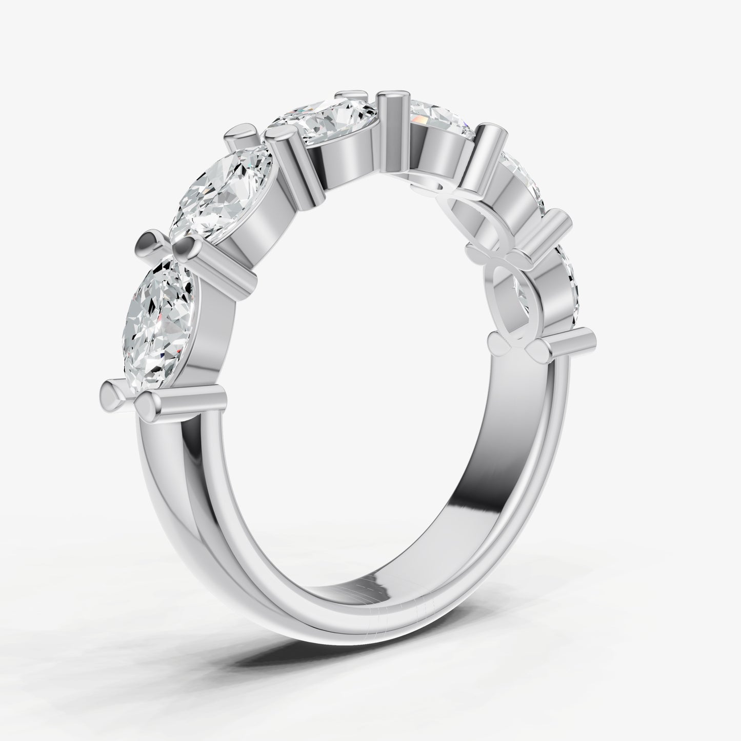 Prong Set East-West 0.30ct (30pt) Diamond Band