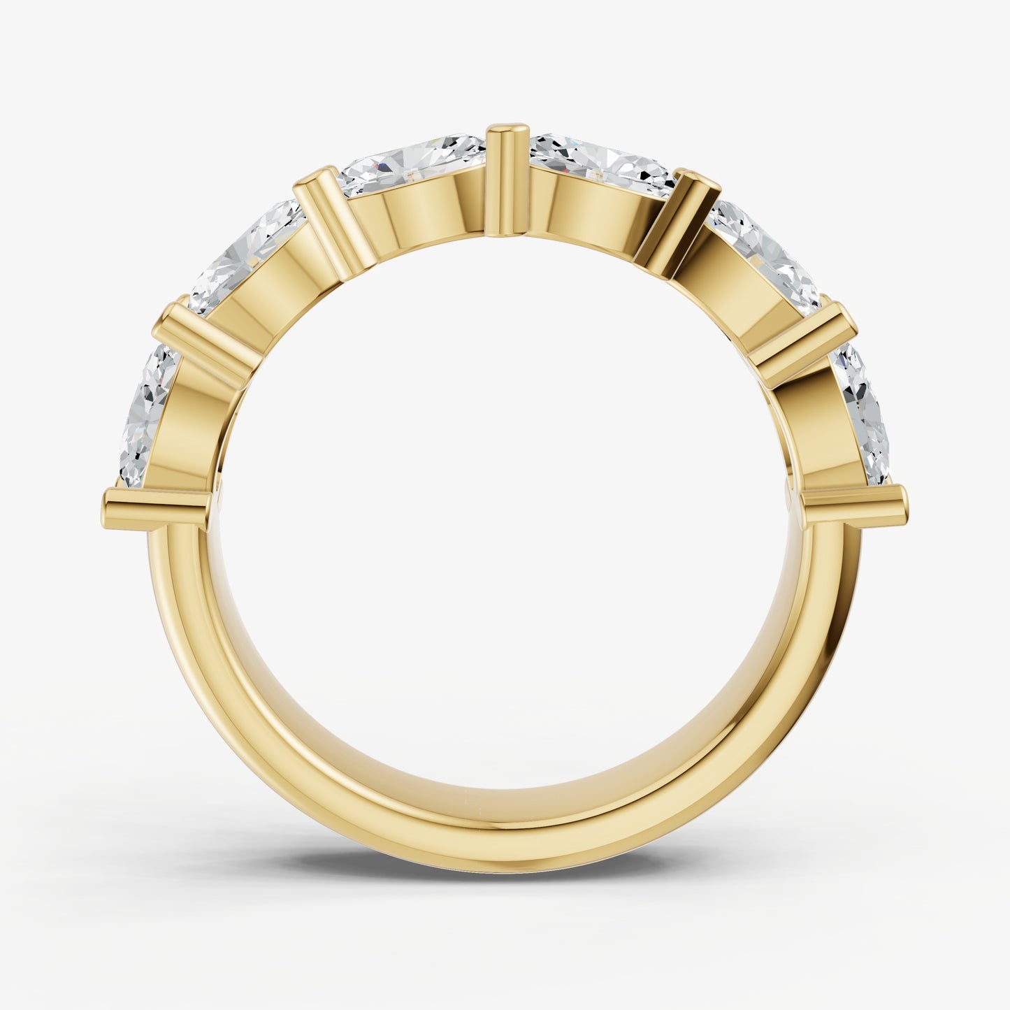 Prong Set East-West 0.30ct (30pt) Diamond Band