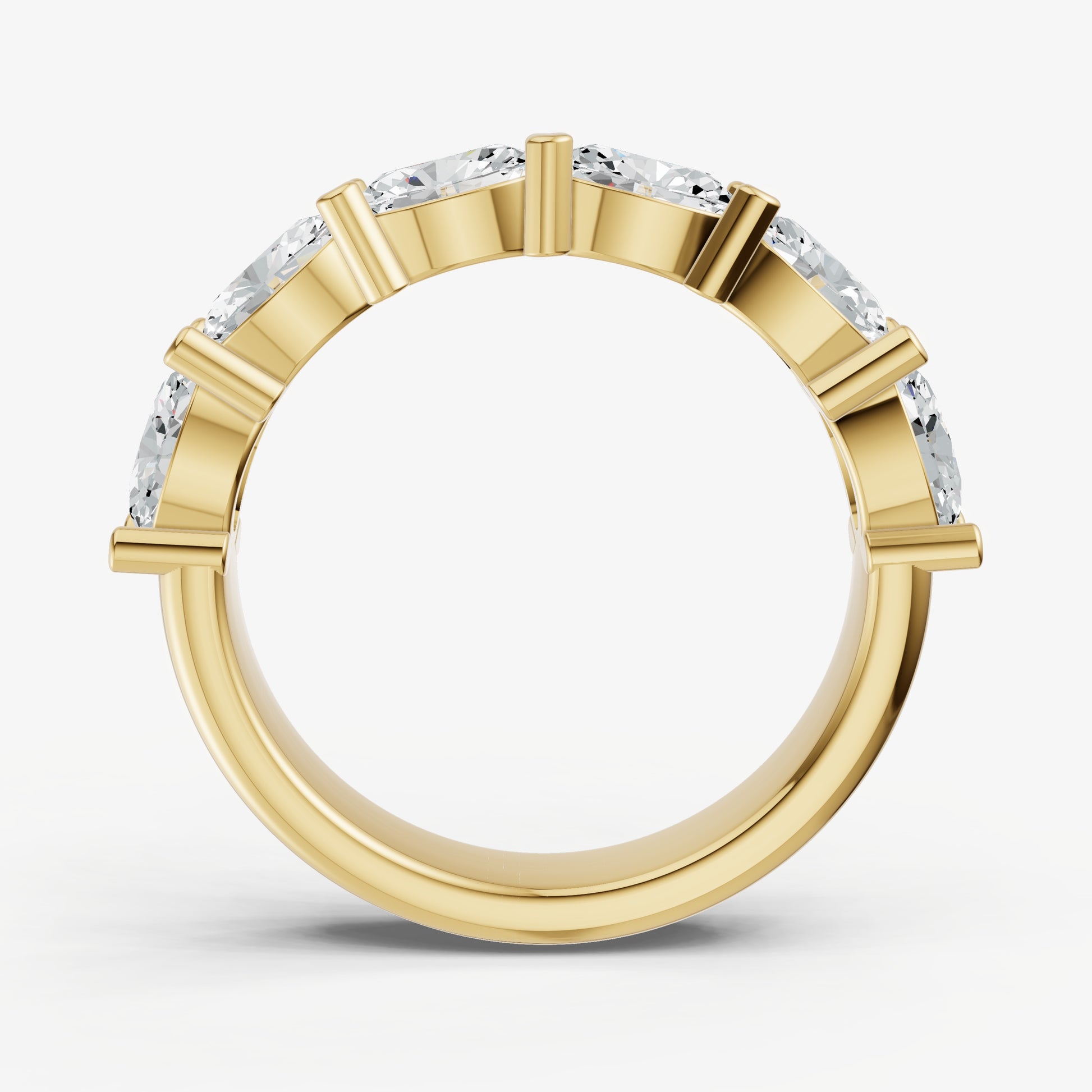 Prong Set East-West 0.30ct (30pt) Diamond Band
