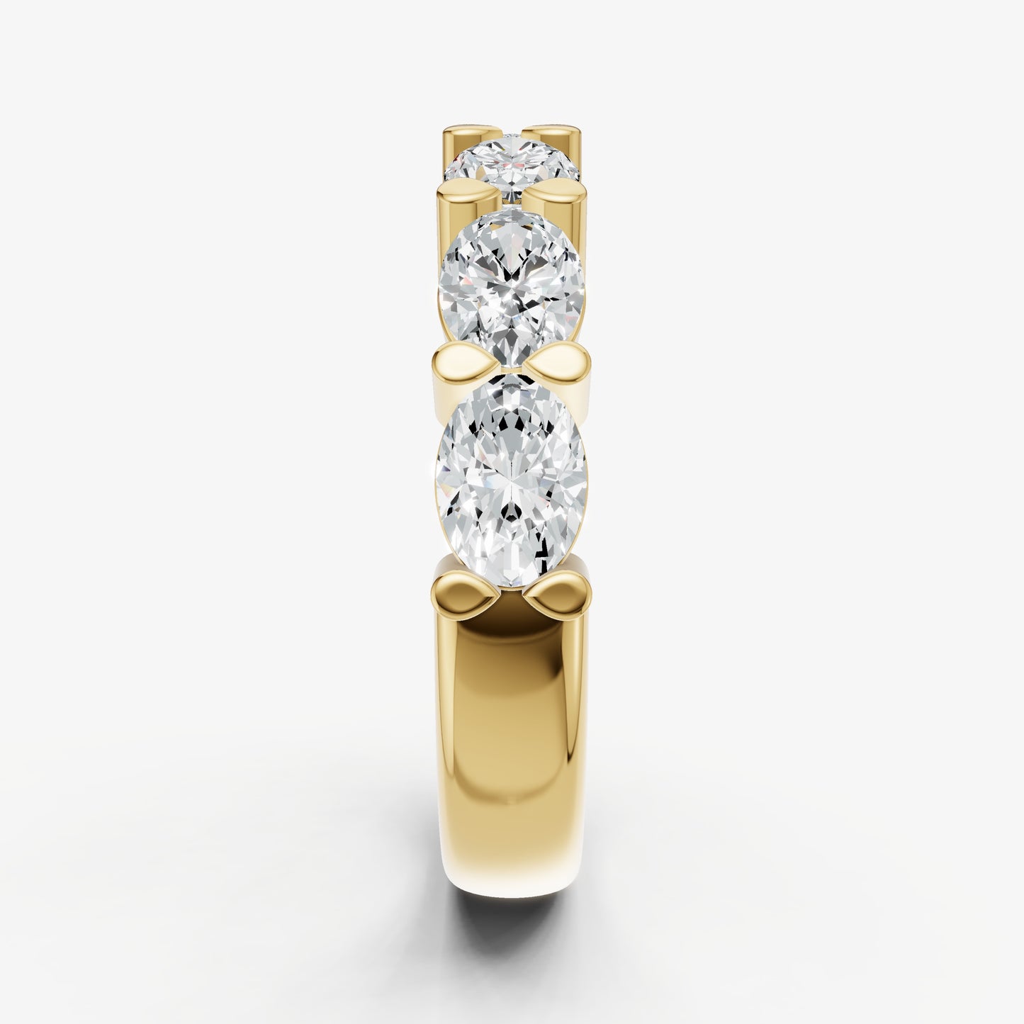 Prong Set East-West 0.30ct (30pt) Diamond Band