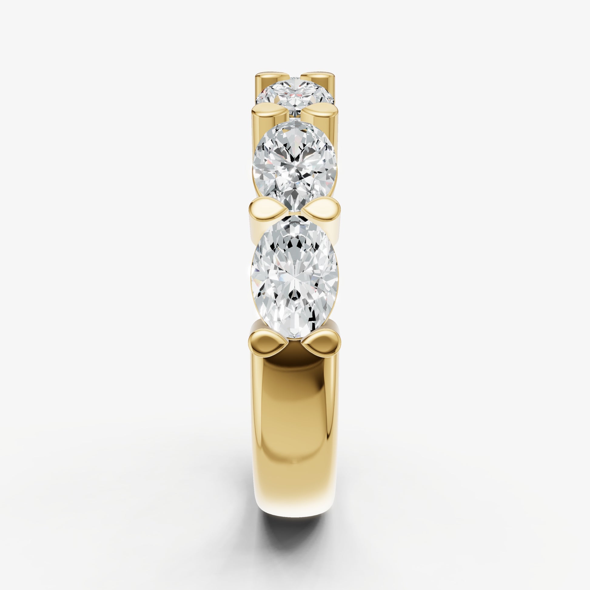 Prong Set East-West 0.30ct (30pt) Diamond Band