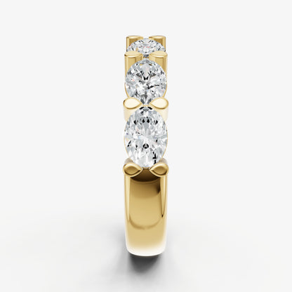 Prong Set East-West 0.30ct (30pt) Diamond Band