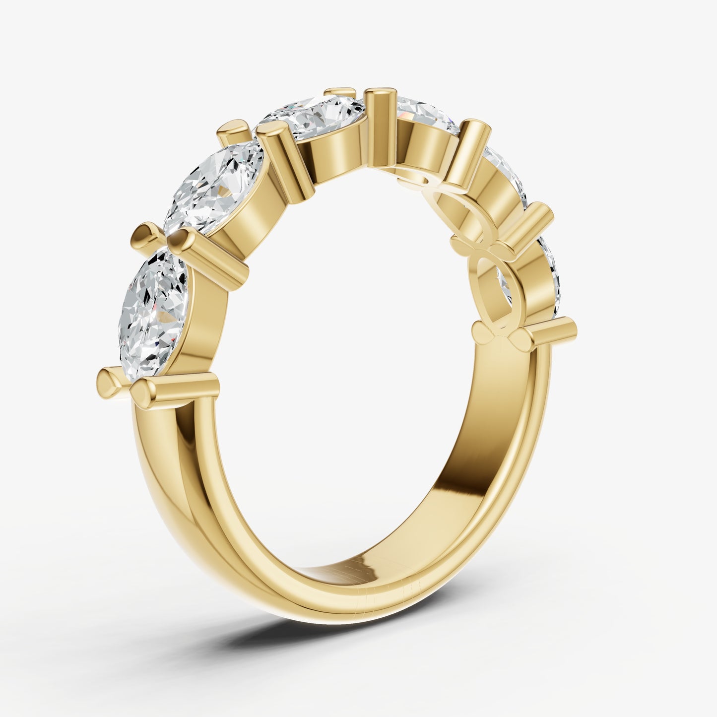 Prong Set East-West 0.30ct (30pt) Diamond Band