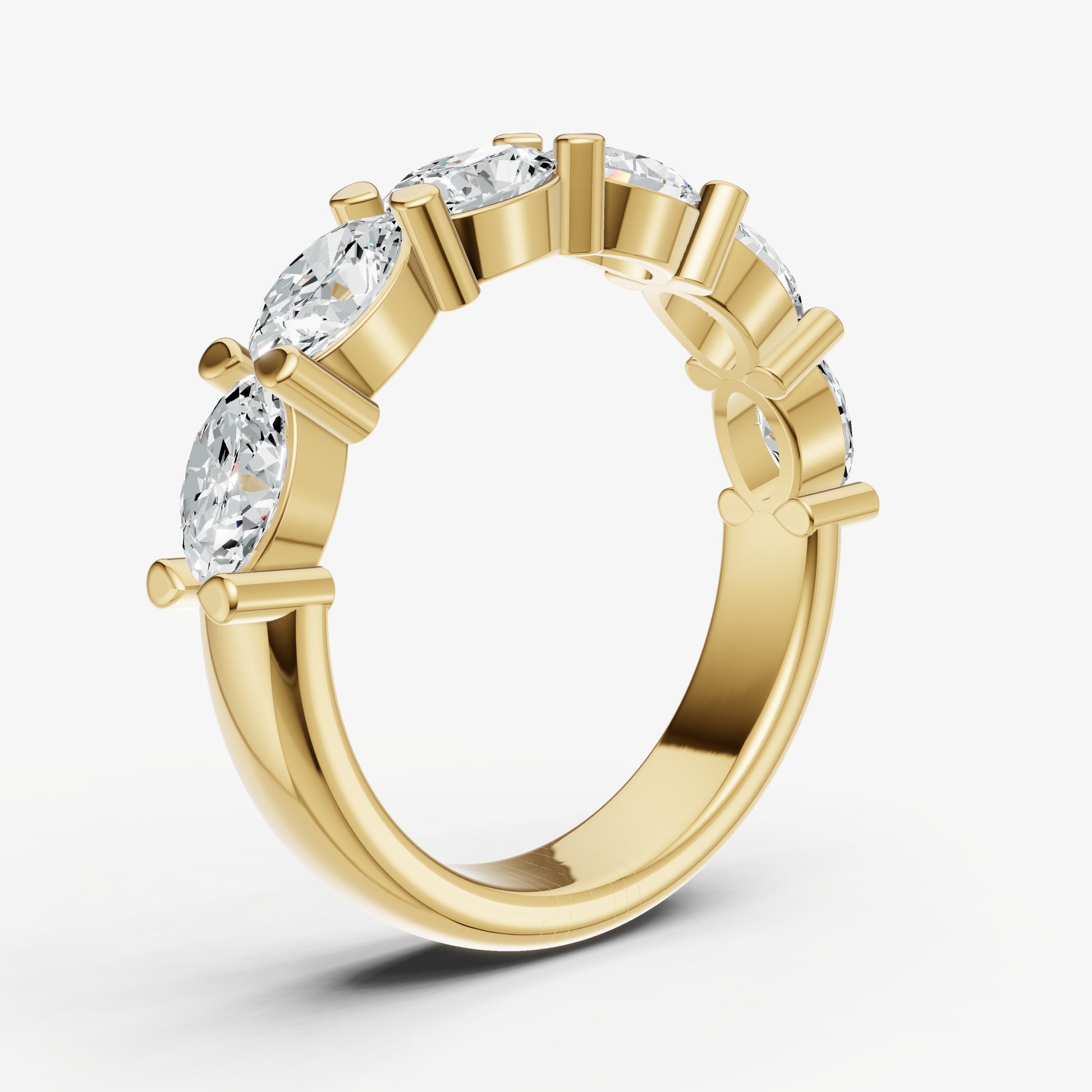 Prong Set East-West 0.30ct (30pt) Diamond Band
