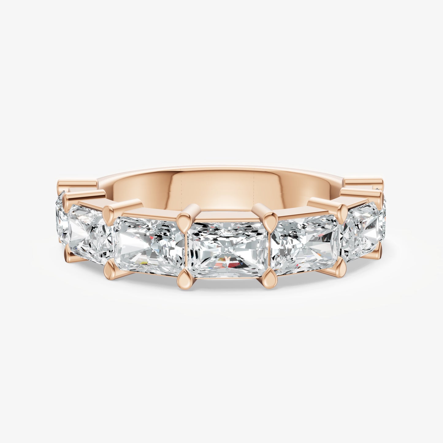 Prong Set East-West 0.30ct (30pt) Diamond Band