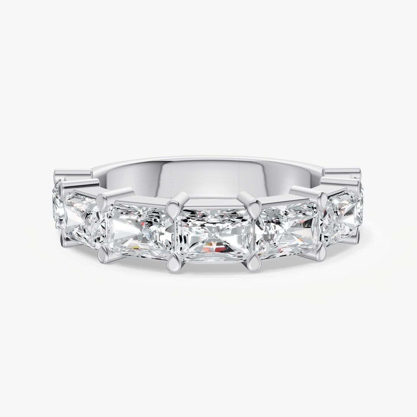 Prong Set East-West 0.30ct (30pt) Diamond Band