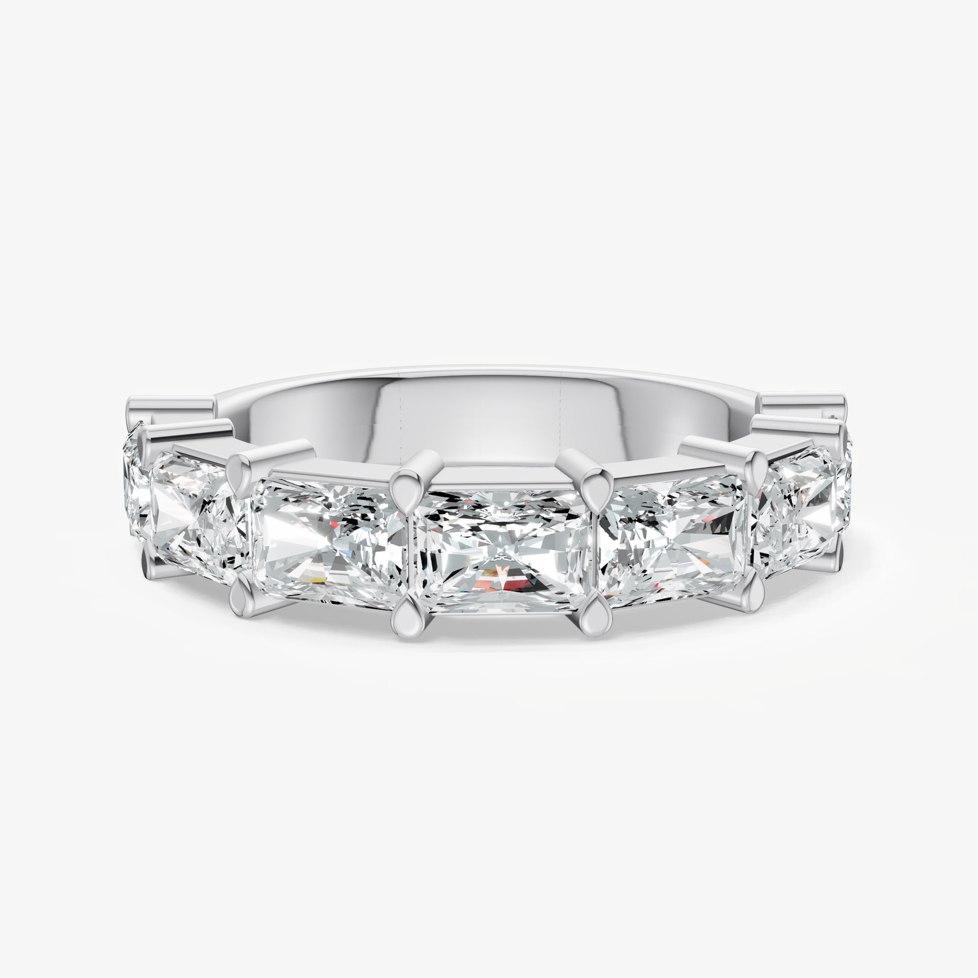Prong Set East-West 0.30ct (30pt) Diamond Band