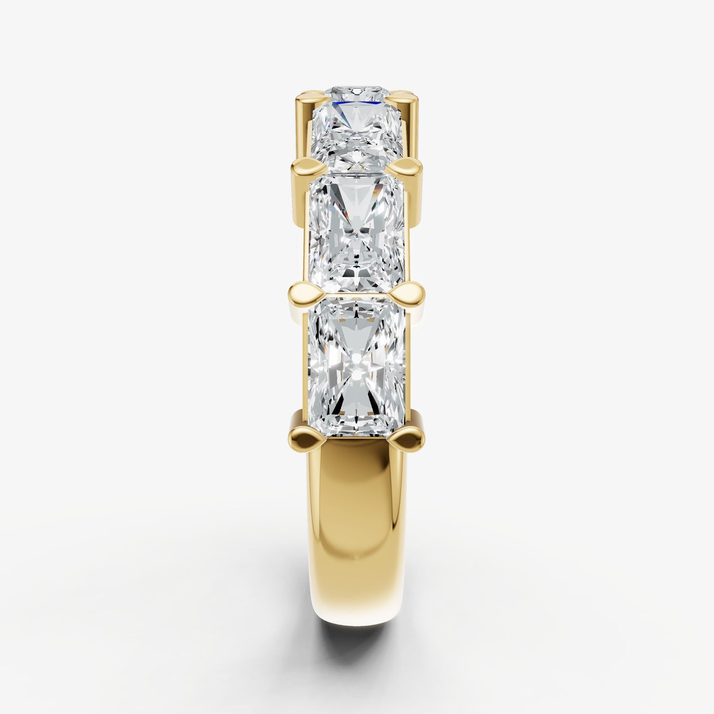Prong Set East-West 0.30ct (30pt) Diamond Band